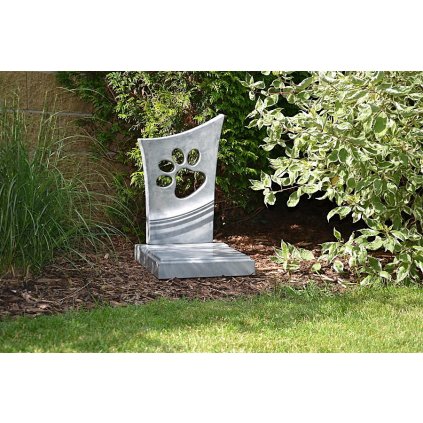 Zvierací pomník Bellis s podstavcom - Bielo-čierny