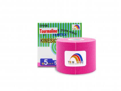 Temtex kinesio tape Tourmaline, růžová tejpovací páska 5cm x 5m