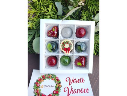 Pralinky od Lenky - Červeno - zelené Vianoce s adventným vencom