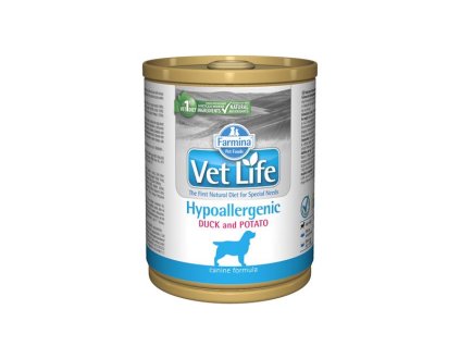 Farmina Vet Life dog hypoallergenic duck & potato konzerva 300 g