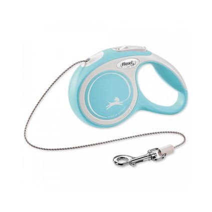 Vodítko Flexi New Comfort lanko S 5 m svetlomodré (do 12 kg)