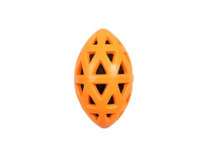 Hračka EBI+ Crack me up  - rugby lopta oranžová L - 19x10,5x10,5cm