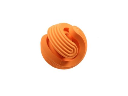Hračka EBI+ Crack me up - lopta s dávkovačom pamlskov oranžová 8,5x8,5x8,5cm