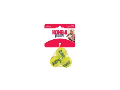 Hračka Kong Dog SqueakAir Lopta s pískatkom tenis, guma vulkanizovaná, M (3ks/bal.)
