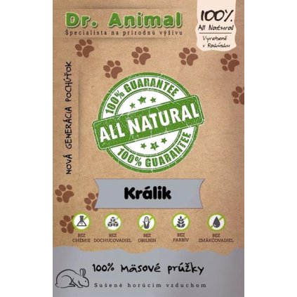 Pamlsok Dr. Animal králik mäs. prúžky 80g