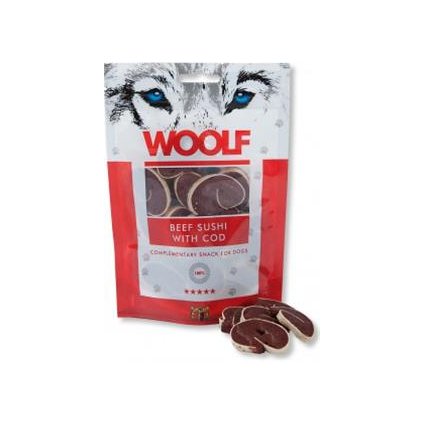 Pamlsok Woolf Dog Beef Sushi & Codfish 100 g