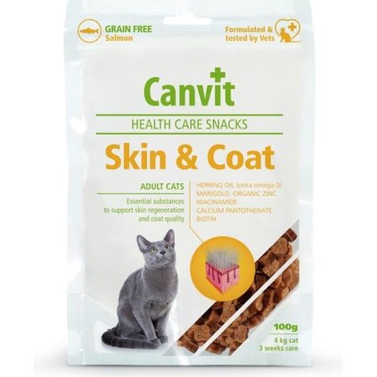 Pamlsok Canvit Health Care cat Skin & Coat Snack 100 g