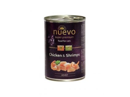 NUEVO cat Adult Chicken & Shrimps bal. 6 x 400 g konzerva