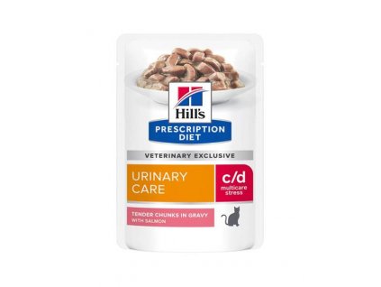 HILLS Diet Feline c/d Urinary Stress Salmon NEW KAPSIČKA 12x85 g