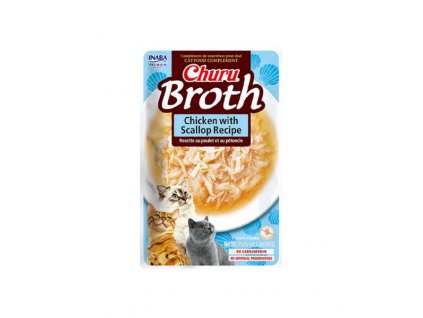 Pamlsok Inaba PS Ciao Broth cat Kura s hrebenatkou 12 ks 480 g