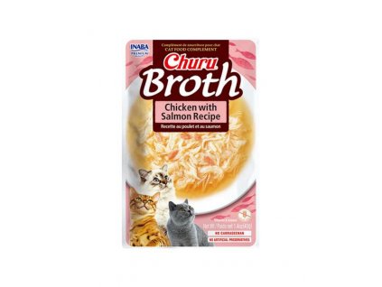 Pamlsok Inaba PS Ciao Broth cat Kura s lososom 12 ks 480 g