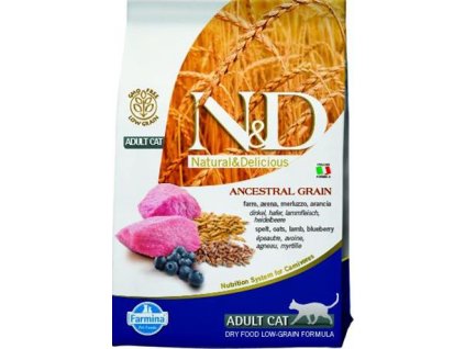 Farmina N&D cat AG adult, lamb, spelt, oats & blueberry 0,3 kg