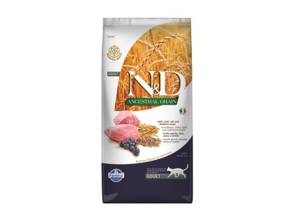 Farmina N&D cat AG adult, lamb, spelt, oats & blueberry 5 kg