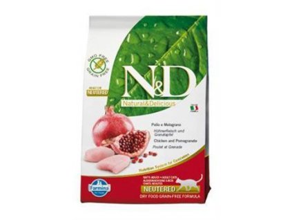Farmina N&D cat PRIME (GF) adult, neutered, chicken & pomegranate 10 kg