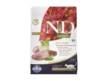 Farmina N&D cat QUINOA (GF) adult, digestion, lamb 0,3 kg