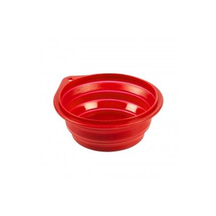 Cestovná miska DUVO+ silikónová červená 2000ML - 22CM