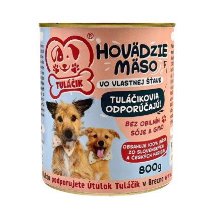 Hovädzie - 100 % mäsová konzerva Tuláčik 800 g