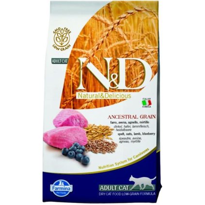Farmina N&D cat LG adult lamb,spelt,oats&blueberry 1,5 kg