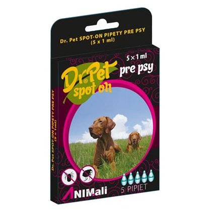 Dr.Pet spot-on pipety pre psy 5 x 1 ml (spot-on tick and flea repellent for dogs)