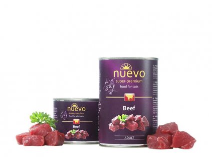 NUEVO cat Adult Beef 400 g konzerva