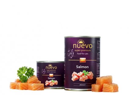 NUEVO cat Adult Salmon 400 g konzerva