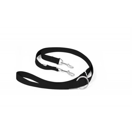 Vodítko DUVO+ Nylon Nastaviteľné čierne 200 cm/ 25 mm