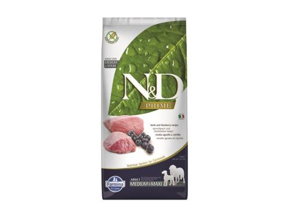 Farmina N&D dog PRIME (GF) adult medium & maxi, lamb & blueberry 12 kg
