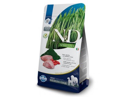 Farmina N&D dog SPIRULINA (GF) adult medium & maxi, lamb 7 kg