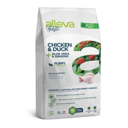 Alleva HOLISTIC dog puppy & junior medium chicken 2 kg