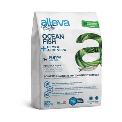 Alleva HOLISTIC dog puppy & junior mini fish 0,8 kg