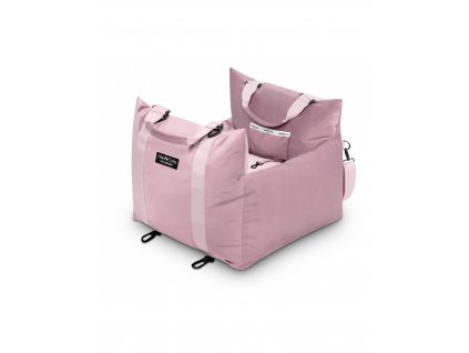 siedzisko samochodowe dla psa fotelik 3 w 1 comfy baby pink