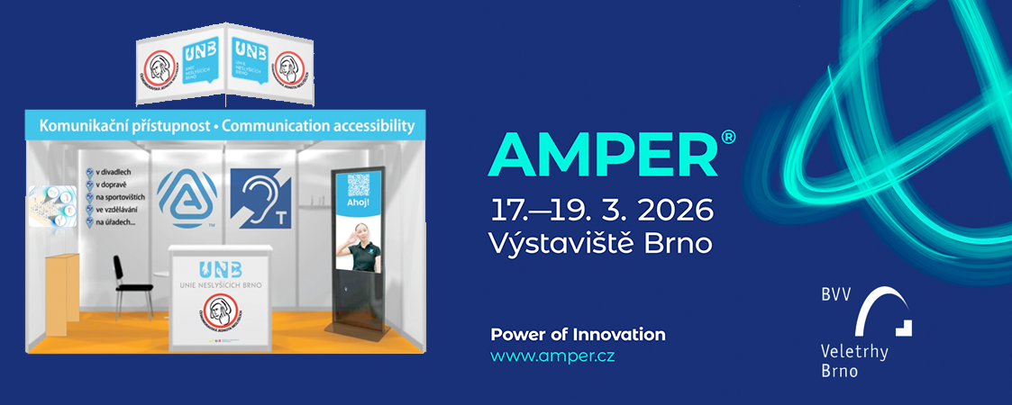 AMPER 2026 – navštivte stánek Unie neslyšících Brno