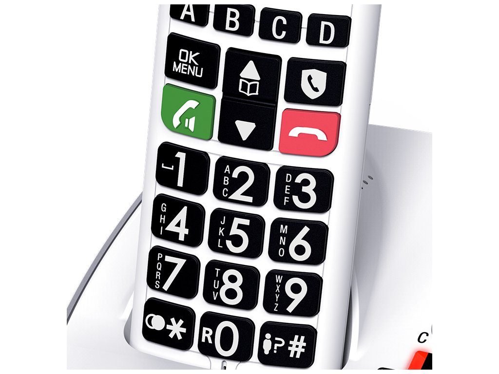 Telefone fixo sem fio para idosos com atendedor de chamadas Xtra 2355 da  Swissvoice