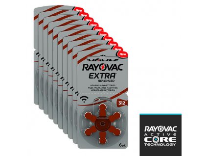 Batteries Rayovac Extra 312 - box of 60