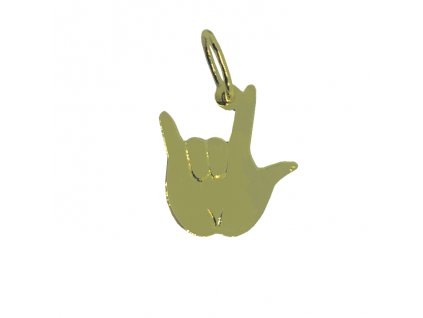 Zlatý prívesok symbol „I Love You“