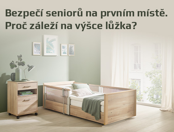 Bezpečí seniorů na prvním místě, proč záleží na výšce lůžka