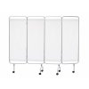 Pojízdný paraván 4dílný s hliníkovým rámem