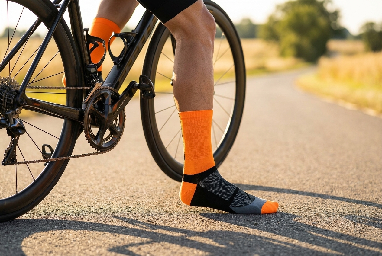 Cyklistické ponožky: výška, materiál a proč na nich záleží