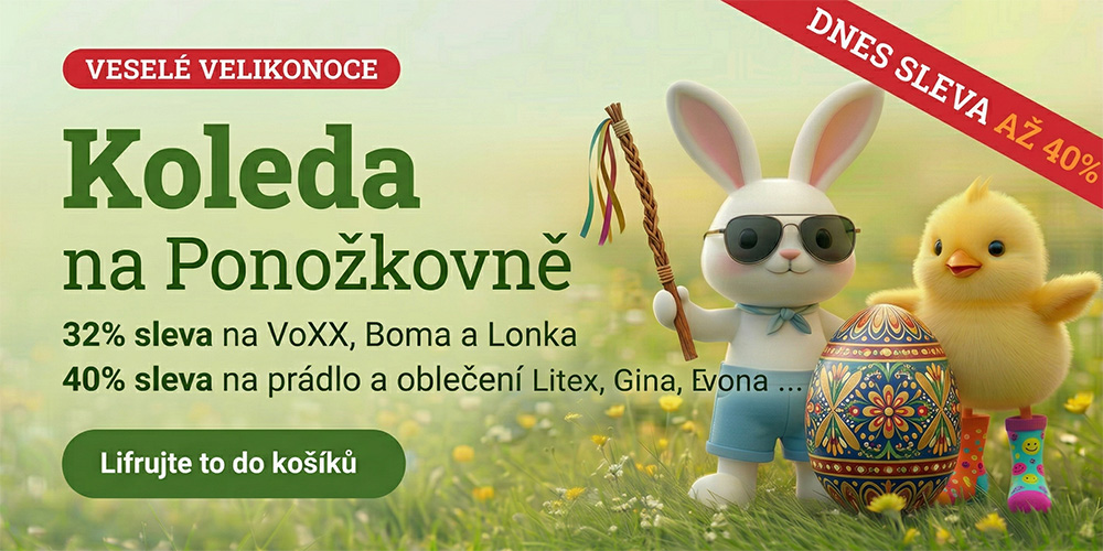 Velikonoční slevy - koleda na Ponožkovně