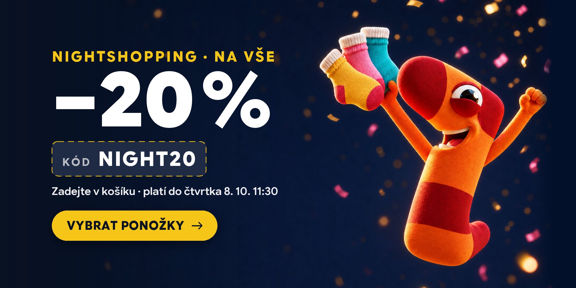 NIGHTSHOPPING – sleva 20 % na vše s kódem NIGHT20