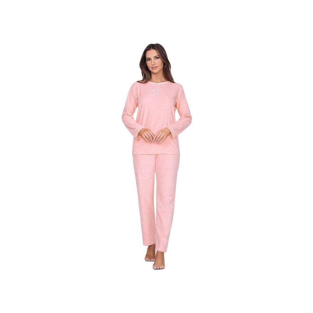 Dámské froté pyžamo Emily růžové (Velikost XXL)