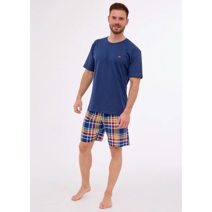 Pyžamo Cornette 326/196 Flag 2 M-XXL kr/r (Barva bordová, Velikost M)