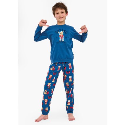 Pyžamo Cornette 966/178 Boxer dl/r chlapecké (Barva jeans, Velikost 134-140)