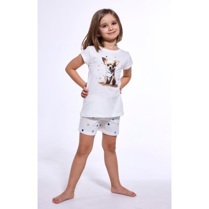 Pyžamo Cornette 787/108 Chihuahua dívčí kr/r (Barva ecru, Velikost 110-116)
