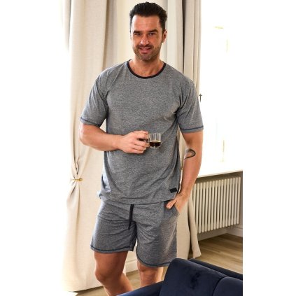 Pyžamo Cornette 925/178 Tom pánské M-XXL kr/r (Barva šedá, Velikost L)