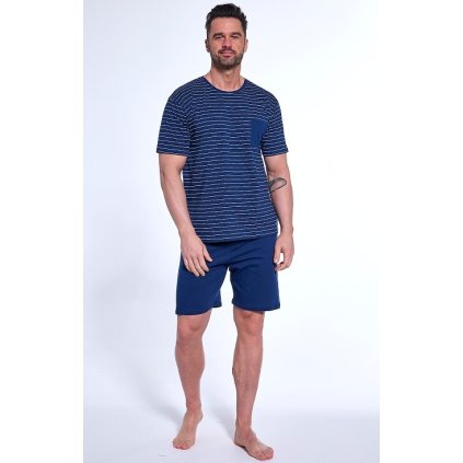 Pyžamo Cornette 325/175 Lagoon pánské M-XXL kr/r (Barva tmavě modrá, Velikost L)
