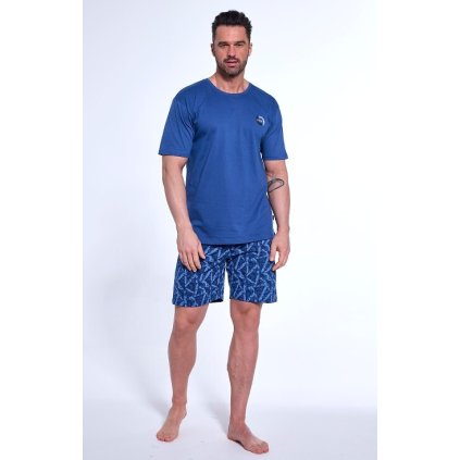 Pyžamo Cornette 326/176 Emblem pánské M-XXL kr/r (Barva jeans, Velikost XL)