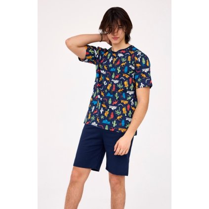 Pyžamo Cornette 265/48 Australia F+Y kr/r chlapecký (Barva tmavě modrá, Velikost L/182)