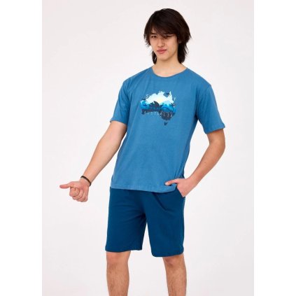 Pyžamo Cornette 500/47 Sydney F+Y kr/r chlapecký (Barva tmavě modrá, Velikost L/182)