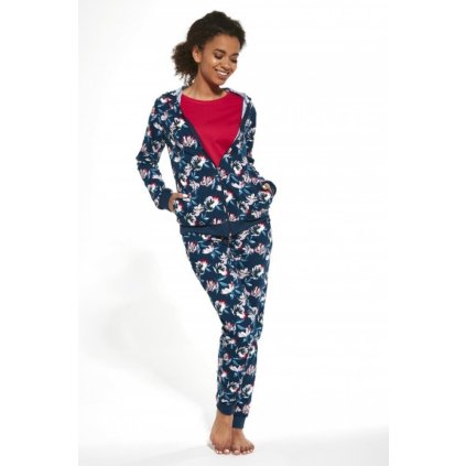 Pyžamo Cornette 355/243 Roxy třídilné (Barva tmavě modrá, Velikost XXL)